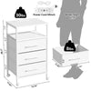 Bedside Table with Charging Station, Nightstand with 2 Outlets and 2 USB Ports