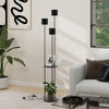 Modern Floor Lamp with Shelf Standing Light Lamp 3 Lampshade Bedroom Living Room