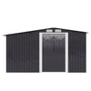 8x8ft Steel Garden Log Firewood Storage Shed House Outdoor Tools Box Organizer