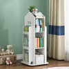 Kids Rotating Bookshelf Castle Rack Display Bookcase Toys Storage Book Shelf UK