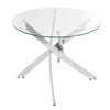 90cm Large Dining Round Table Tempered Glass Top Kitchen Dinning Room Furniture