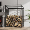 S/M/L Metal Firewood Fire Log Rack Wood Storage Rack Holder Indoor Outdoor Cover
