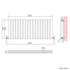 Horizontal Vertical Radiator Flat Panel Oval Column Heating Rad 1800/1600/600