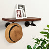 Industrial Rustic Floating Shelves Pipe Shelf Steampunk Shelving Brackets DIY