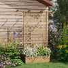 Wooden Trellis Planter, Raised Garden Bed for Climbing Plants, Natural
