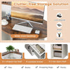 Reception Desk Front Counter Desk 120 x 70 x 100 CM-Coffee
