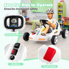 12V Ride on Car Kids Ride on Race Car Toy w/Wireless Connection-White