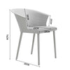 4 PCS Upholstered Dining Chair Kitchen Side Chairs with Armrests Plastic Frame