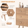 Modern 4-Drawer Dresser Wooden Storage Chest Cabinet Storage Organizer