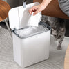 Kitchen Rubbish Bin Waste Recycling Baskets Handy Dustbin Lidded Bathroom Slim