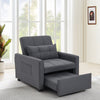 3-in-1 Single Sofa Bed Recliner Armchair Sleeper Chair Bed Chaise Longue Lounger