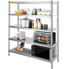 Stainless Steel Shelving Adjustable Storage Shelf 5-Tier Storage Rack