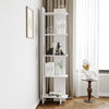 UK Tall Corner Bookcase Shelf 5 Tier Bookshelf Storage Rack Display Unit Stand
