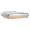 LED Bed Frame 150x200 cm King Size Solid Wood