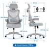 High Back Mesh Office Chair Ergonomic Desk Chair W/Headrest Adjustable Armrests