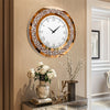 60cm Bling Silver Round Wall Clock Sparkle Twinkle Shining Mirrored Wall Clock
