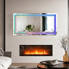 XL RGB LED Mirror Glittery Crystals Diamond Wall Mounted Hanging Mirror Bedroom
