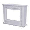 30Inch Electric Fireplace Standing White MDF Frame Surround Insert Fire Core Set
