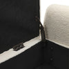 Beige Teddy Velvet Ottoman Stool With Lift Up Storage Bench Padded Footstool Box