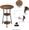 Round Side Table 3-Tier Coffee End Table Nightstand Small Shelf Rack Living Room