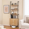 Wall Mount Bookshelf Storage Shelves 6-tier tall display rack w/Cabinet