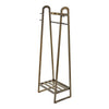 Hallway Wood Clothes Coat Garment Hanging Rail Shoes Rack Slatted Storage Stand
