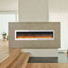 Electric Wall / Inset Glass Fire Black Frame 50 Inch LED Fire 9 Colors Fireplace