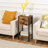 Bedside Table Side Table w/ 2 Drawers Telephone Table 35 x 28.5 x 68.5 cm