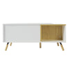 100cm Rectangle Coffee Table Wooden Storage Shelf Modern Living Room Furniture