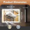 Bathroom Mirror Illuminated With LED Lights Demister Mirror Wall Mounted Touch