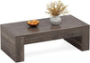 Rectangular Coffee Table, Rustic Wood Center Table for Living Room, 130cm, Taupe