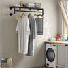 Metal Wooden Coat Rack with 3 Hooks & Shelf Wall Mounted Rack Clothes Hat Hanger