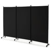 180CM Tall Rolling Privacy Screens Home Office Portable Fabric Screen Divider