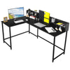 L-Shaped Corner Computer Desk Industrial PC Table Workstation Home Office Large