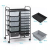 15 Drawers Storage Trolley Mobile Rolling Utility Cart Home Office Organizer