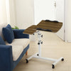 Twin Top Over Bed Chair Laptop Table Adjustable Height Mobility Aid on Wheels