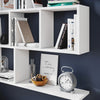 Wall Mounted White Book Shelves Unit Shelving Decorative Display Shelf Storage