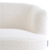 Sherpa Accent Chair White Teddy Fabric Livingroom Armchair Small Sofa Metal Legs