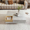 Coffee Table Side Table with Storage Box Modern Square Living Room Furniture