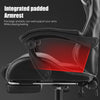 Massage Gaming Chair Leather Racing Office Executive Recliner with Leg Rest Grey