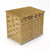 Double Triple Wheelie Bin Storage Wooden Store Cover Garden Rubbish Dustbin Shed
