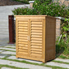 Wooden Shed Storage Cabinet Waterproof Garden Tool Shed Door Container Cupboard