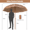 2M Outdoor Garden Thatched Parasol Hawaiian Hula Lightweight Beach Umbrella