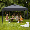 3x3M Pop Up Gazebo Marquee Outdoor Garden Party Tent Canopy w/Side&Vent&Sandbag