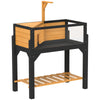 Wooden Tortoise House with Storage Shelf, Clear Observation Windows