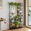 Tall Plant Stand Metal Indoor Flower Pot Rack Hanging Hooks Living Room Balcony