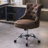Retro Distressed Leather Computer Desk Chair Swivel Adjustable Home Office Study
