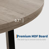 120cm Round Dining Table Industrial Wooden Kitchen Table for 4 to 6