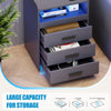 Bedside Table with Charging Station & Led Lights, Bedside Cabinet with 3 Drawers