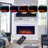 Electric Fireplace Remote Control LED Log Fire & Backlit Complete Modern Mantle